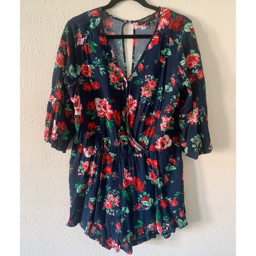 Forever 21+ Navy Floral Romper